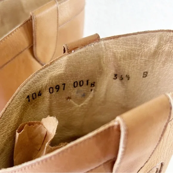 Vintage Gucci Cowboy Western Boots Interlocking GG Logo Tan Beige Size US 6.5 - Picture 10 of 13